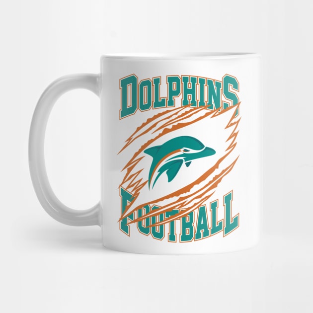 Miami Dolphins Football by Cemploex_Art